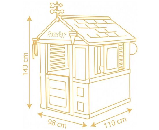 Ігровий будиночок Smoby Чотири сезони 110 х 98 х 143 см (810731), зображення 4 Ігровий будиночок Smoby Чотири сезони 110 х 98 х 143 см (810731), зображення 4