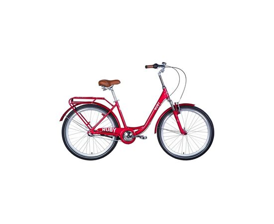 Велосипед Dorozhnik Ruby планет. Vbr AM 26" 17" Shimano Nexus ST 2024 Червоний (OPS-D-26-261)