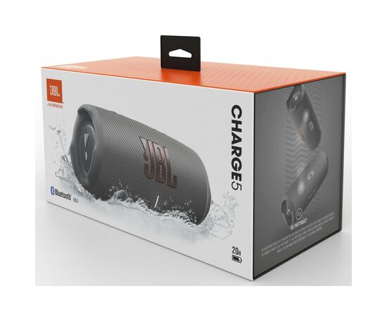 Акустическая система JBL Charge 5 Gray + Griffin 20000 mAh (JBLCHARGE5GRYPB), изображение 8 Акустическая система JBL Charge 5 Gray + Griffin 20000 mAh (JBLCHARGE5GRYPB), изображение 8
