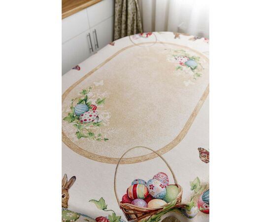 Скатерть Прованс oval гобеленовая Пасхальная Веснянка 135х180 см (034189), изображение 4