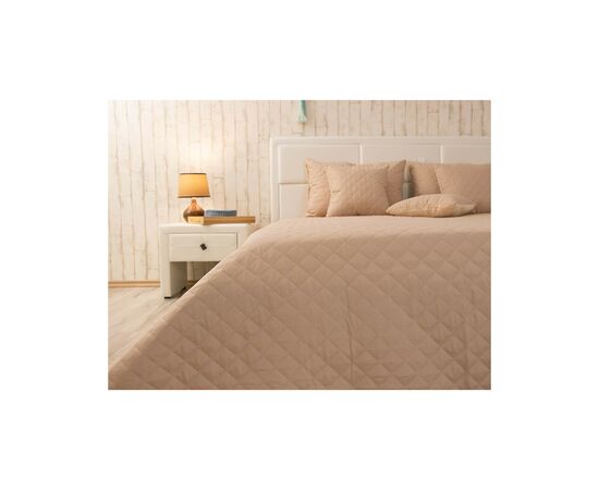 Покрывало Руно двустороннее декоративное Velour Beige ромб 180х220 см (340.55_Beige ромб), изображение 7 Покрывало Руно двустороннее декоративное Velour Beige ромб 180х220 см (340.55_Beige ромб), изображение 7