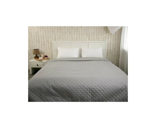 Покрывало Руно двустороннее декоративное Grey 220х240 см (330.52У_Grey_1), изображение 2 Покрывало Руно двустороннее декоративное Grey 220х240 см (330.52У_Grey_1), изображение 2
