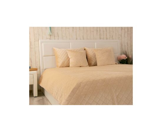 Покрывало Руно двустороннее декоративное Velour Beige ромб 220х240 см (330.55_Beige ромб), изображение 5 Покрывало Руно двустороннее декоративное Velour Beige ромб 220х240 см (330.55_Beige ромб), изображение 5