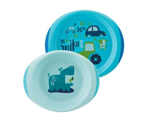 Набор детской посуды Chicco Meal Set 12 м+ голубой (16201.20), изображение 3 Набор детской посуды Chicco Meal Set 12 м+ голубой (16201.20), изображение 3