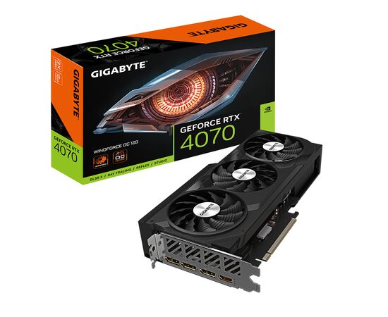 Відеокарта GIGABYTE GeForce RTX4070 12Gb WINDFORCE OC (GV-N4070WF3OC-12GD)