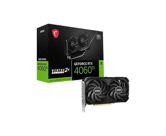 Відеокарта MSI GeForce RTX4060Ti 8Gb VENTUS 2X BLACK OC (RTX 4060 Ti VENTUS 2X BLACK 8G OC)