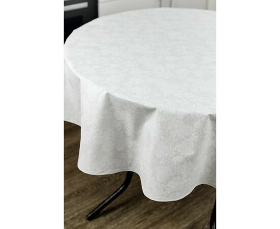 Скатерть Прованс непромокаемая Simfoni Кружево на белом D-136 см (033607), изображение 5