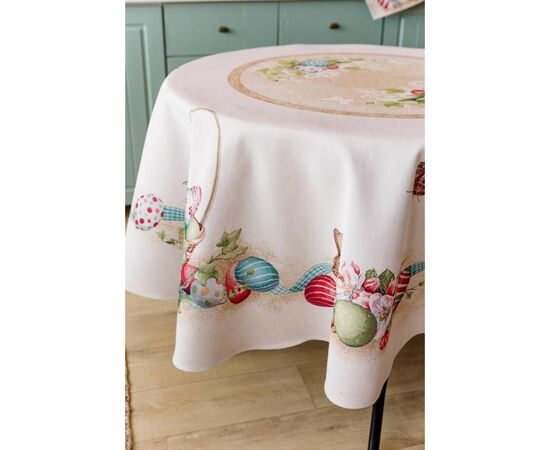 Скатерть Прованс гобеленовая Пасхальная Веснянка D-136 см (034147), изображение 2