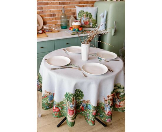 Скатерть Прованс гобеленовая Поляна D-180 см (034137), изображение 2