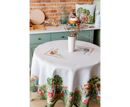 Скатерть Прованс гобеленовая Поляна D-180 см (034137), изображение 6
