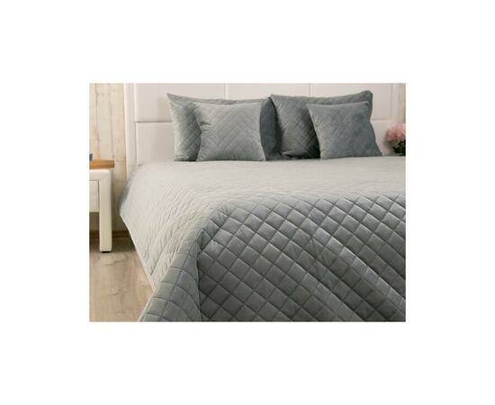 Покрывало Руно двустороннее декоративное Velour Dark Grey ромб 180х220 см (340.55_Dark Grey ромб), изображение 5 Покрывало Руно двустороннее декоративное Velour Dark Grey ромб 180х220 см (340.55_Dark Grey ромб), изображение 5