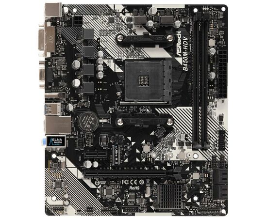Материнская плата ASRock B450M-HDV R4.0, изображение 2 Материнская плата ASRock B450M-HDV R4.0, изображение 2