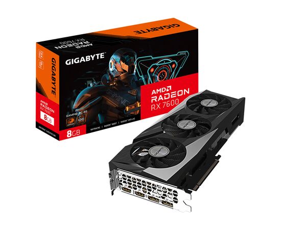 Видеокарта GIGABYTE Radeon RX 7600 8Gb GAMING OC (GV-R76GAMING OC-8GD)