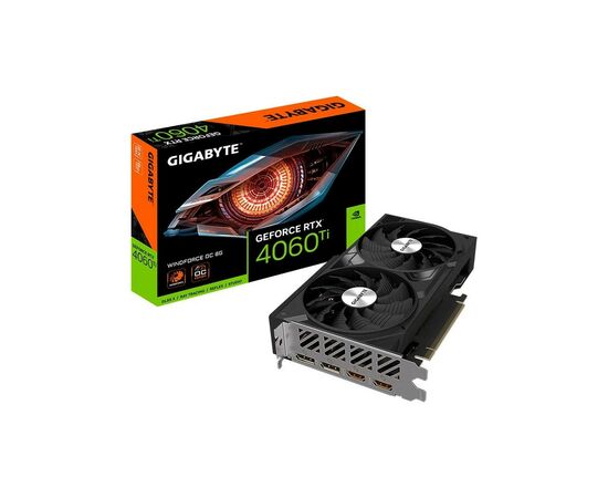 Видеокарта GIGABYTE GeForce RTX4060Ti 8Gb WINDFORCE OC (GV-N406TWF2OC-8GD), изображение 7 Видеокарта GIGABYTE GeForce RTX4060Ti 8Gb WINDFORCE OC (GV-N406TWF2OC-8GD), изображение 7