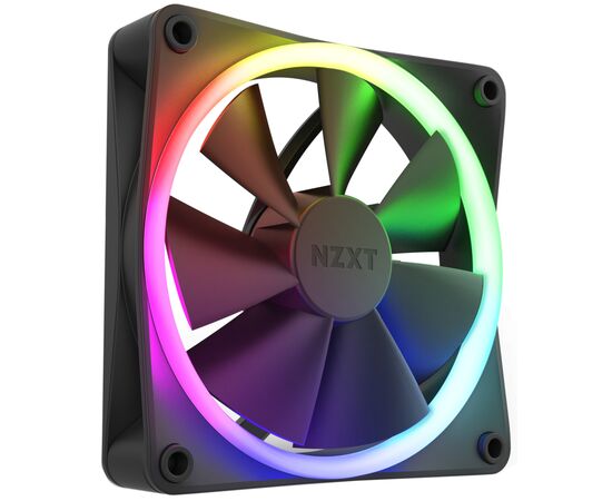 Кулер для корпуса NZXT F120RGB Triple (Black) (RF-R12TF-B1), изображение 2 Кулер для корпуса NZXT F120RGB Triple (Black) (RF-R12TF-B1), изображение 2