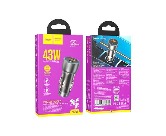 Зарядное устройство HOCO NZ8 USB-A/Type-C Brown (6931474782700), изображение 3