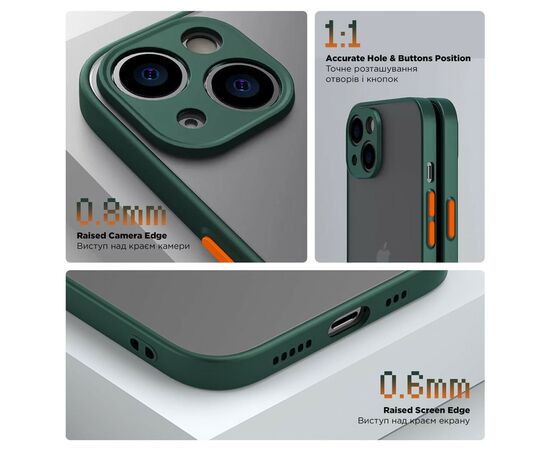 Чохол до мобільного телефона Armorstandart Frosted Matte Xiaomi Poco X6 Pro 5G Dark Green (ARM73372), зображення 3