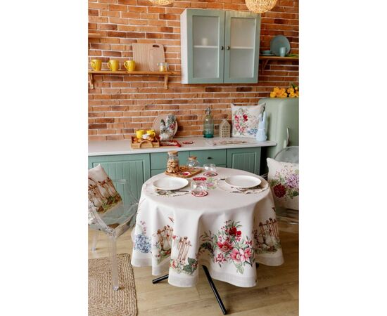 Скатерть Прованс гобеленовая Гуси D-180 см (034131), изображение 2
