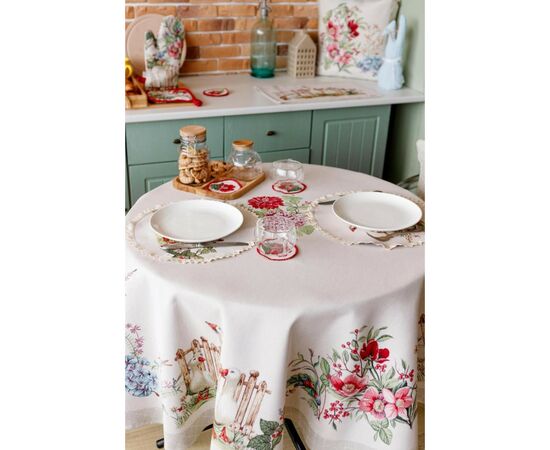 Скатерть Прованс гобеленовая Гуси D-180 см (034131), изображение 3