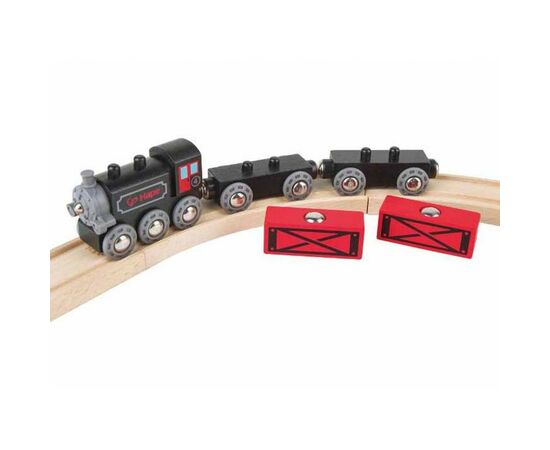 Железная дорога Hape Грузовой поезд 3 вагона (E3717), изображение 5