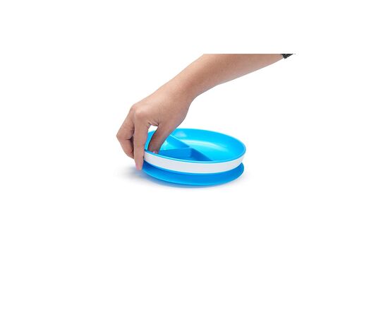 Тарелка детская Munchkin секционная на присоске голубая (27160.01), изображение 3