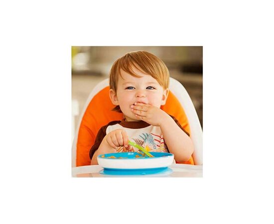 Тарелка детская Munchkin секционная на присоске голубая (27160.01), изображение 4