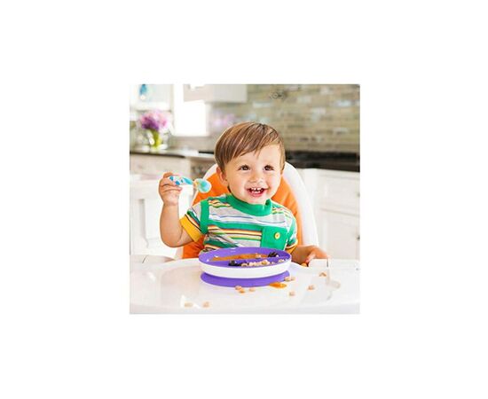 Набор детской посуды Munchkin тарелка секционная на фиолетовой присоске (27160.03), изображение 2