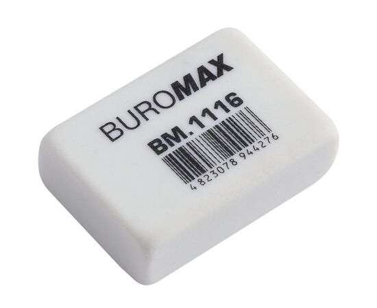 Ластик Buromax S прямоугольная 26x18x8 мм белая (BM.1116)