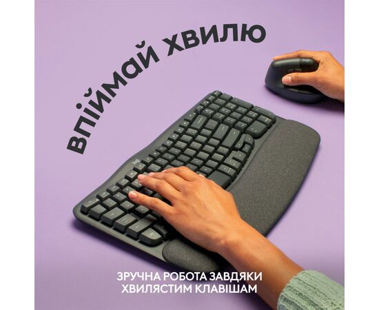 Клавиатура Logitech Wave Keys Bluetooth/Wireless Black (920-012304), изображение 2 Клавиатура Logitech Wave Keys Bluetooth/Wireless Black (920-012304), изображение 2
