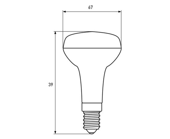 Лампочка Eurolamp LED R39 5W E14 3000K 220V (LED-R39-05142(P)), изображение 3 Лампочка Eurolamp LED R39 5W E14 3000K 220V (LED-R39-05142(P)), изображение 3