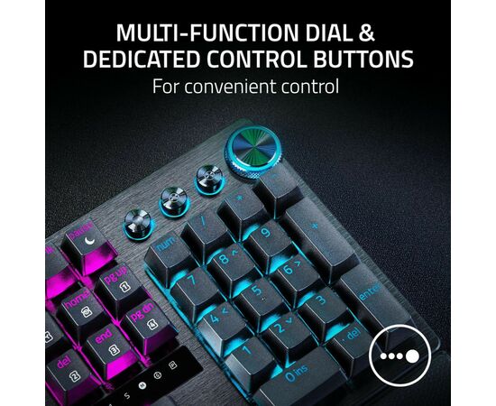 Клавиатура Razer Huntsman V3 Pro USB UA Black (RZ03-04970100-R3M1), изображение 7 Клавиатура Razer Huntsman V3 Pro USB UA Black (RZ03-04970100-R3M1), изображение 7