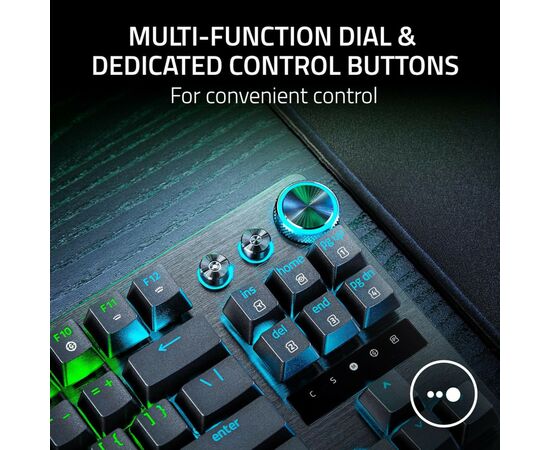 Клавиатура Razer Huntsman V3 Pro TKL USB UA Black (RZ03-04980100-R3M1), изображение 7 Клавиатура Razer Huntsman V3 Pro TKL USB UA Black (RZ03-04980100-R3M1), изображение 7