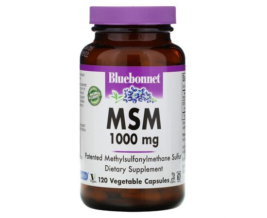 Витаминно-минеральный комплекс Bluebonnet Nutrition МСМ 1000 мг, MSM, 120 вегетарианских капсул (BLB0960)
