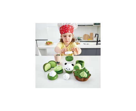 Игровой набор Hape продукты Десерты из зеленого чая (E3195), изображение 3 Игровой набор Hape продукты Десерты из зеленого чая (E3195), изображение 3