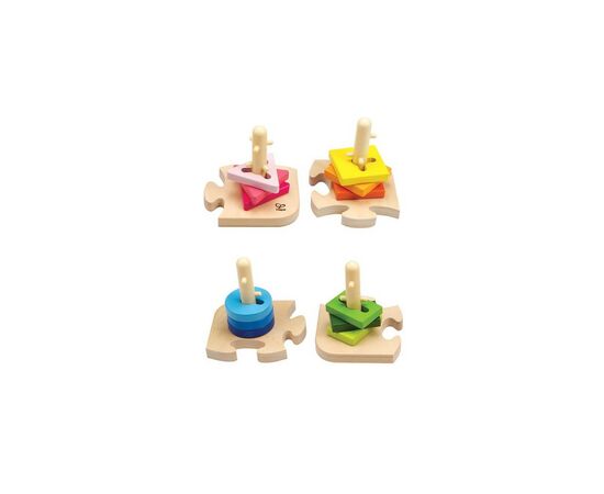 Развивающая игрушка Hape деревянный пазл-сортер Цветные фигуры (E0411), изображение 5