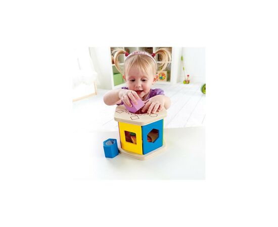 Развивающая игрушка Hape Сортер деревянный с погремушками (E0407), изображение 2 Развивающая игрушка Hape Сортер деревянный с погремушками (E0407), изображение 2