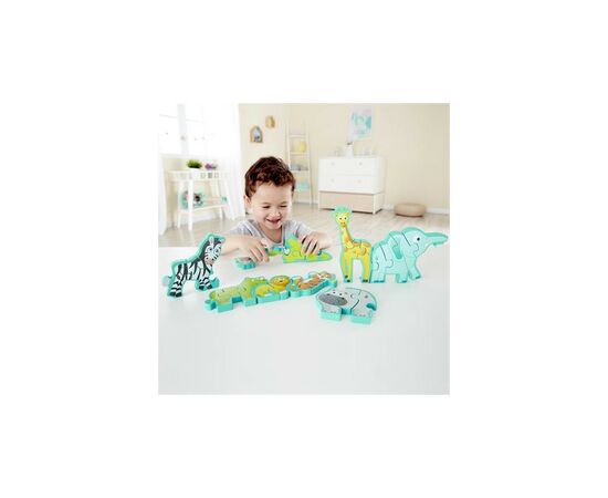 Пазл Hape деревянный алфавит Парад зверей 26 элементов (E1627), изображение 7