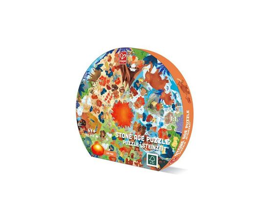 Пазл Hape круглый Каменный век 100 элементов (E1638)