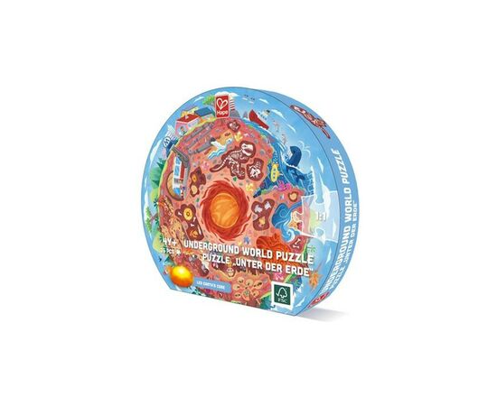 Пазл Hape круглый Подземный мир 36 элементов (E1637)