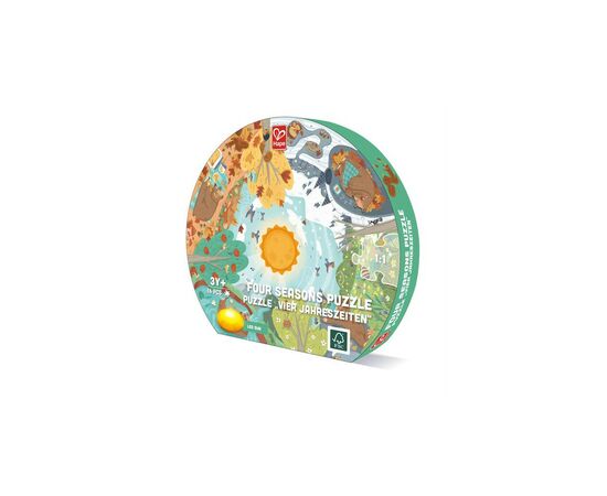 Пазл Hape круглый Четыре сезона 16 элементов (E1636)