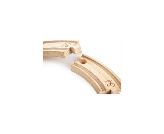 Железная дорога Hape Набор для железной дороги короткие изогнутые рельсы 4 шт (E3776), изображение 2