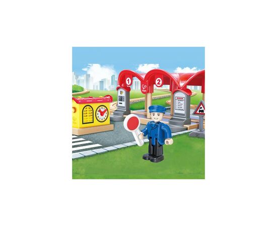 Железная дорога Hape Набор для игрушечной железной дороги Железнодорожная станция (E3702), изображение 5 Железная дорога Hape Набор для игрушечной железной дороги Железнодорожная станция (E3702), изображение 5