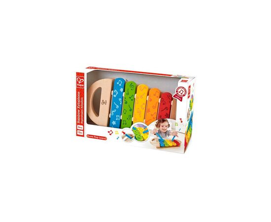Музыкальная игрушка Hape деревянный ксилофон Радуга (E0606)