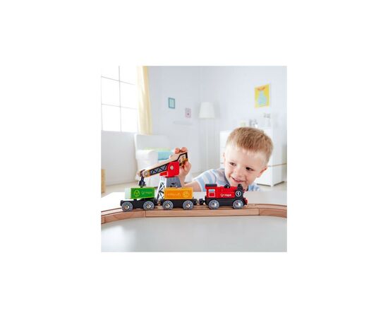 Железная дорога Hape Доставка грузов 19 элементов (E3731), изображение 6 Железная дорога Hape Доставка грузов 19 элементов (E3731), изображение 6