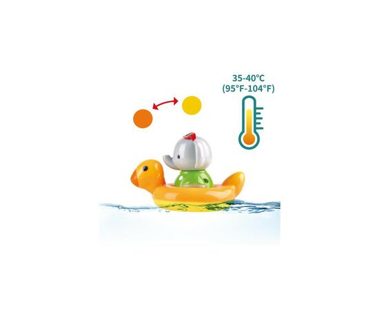 Игрушка для ванной Hape с термометром Слоненок (E0222), изображение 2 Игрушка для ванной Hape с термометром Слоненок (E0222), изображение 2