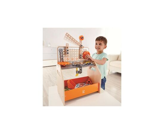 Конструктор Hape Junior Inventor Научный верстак настольный 58 деталей (E3028), изображение 2 Конструктор Hape Junior Inventor Научный верстак настольный 58 деталей (E3028), изображение 2