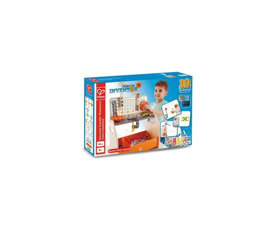 Конструктор Hape Junior Inventor Научный верстак настольный 58 деталей (E3028), изображение 4 Конструктор Hape Junior Inventor Научный верстак настольный 58 деталей (E3028), изображение 4