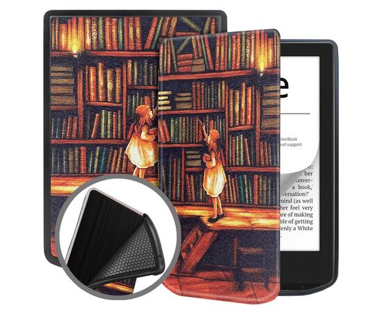 Чохол до електронної книги BeCover Smart Case PocketBook 629 Verse / 634 Verse Pro 6" Library Girl (710975), зображення 2 Чохол до електронної книги BeCover Smart Case PocketBook 629 Verse / 634 Verse Pro 6" Library Girl (710975), зображення 2