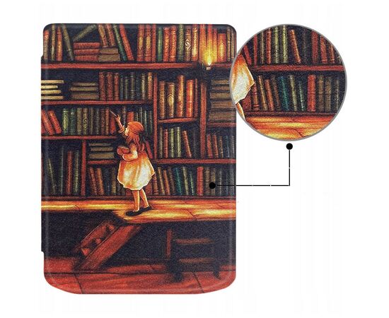Чохол до електронної книги BeCover Smart Case PocketBook 629 Verse / 634 Verse Pro 6" Library Girl (710975), зображення 3 Чохол до електронної книги BeCover Smart Case PocketBook 629 Verse / 634 Verse Pro 6" Library Girl (710975), зображення 3