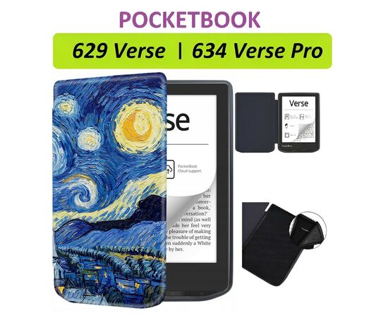 Чехол для электронной книги BeCover Smart Case PocketBook 629 Verse / 634 Verse Pro 6" Night (710980), изображение 8 Чехол для электронной книги BeCover Smart Case PocketBook 629 Verse / 634 Verse Pro 6" Night (710980), изображение 8